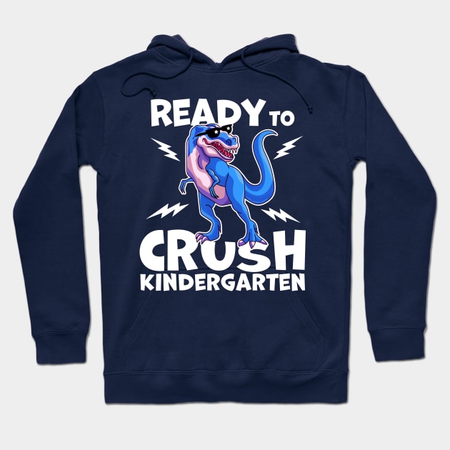 I'm Ready To Crush Kindergarten Dinosaur Back To School Kids Hoodie by OrangeMonkeyArt